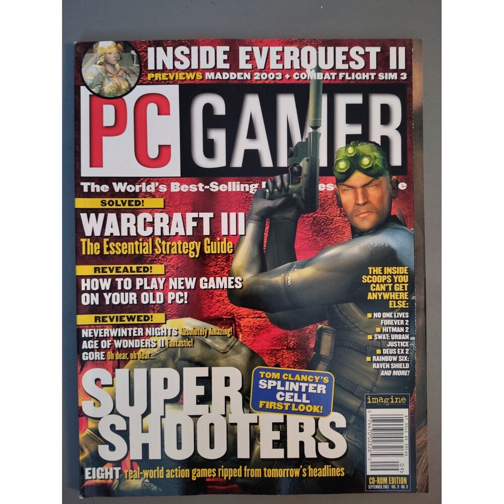 September 2002 PC Gamer #101 Vintage Computer Video Game Magazine Super Shooters